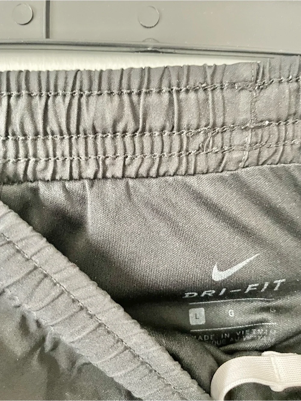Nike Lined Running Shorts Athletic Gym Training Black White 4” inseam Women's L - Picture 4 of 6